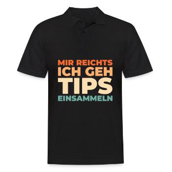 Kellner Kellnerin - Männer Poloshirt - Schwarz - Vorne - Kai (181cm)