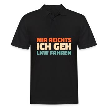 Lkw Fahrer Trucker Lastwagenfahrer - Männer Poloshirt - Schwarz - Vorne - Kai (181cm)