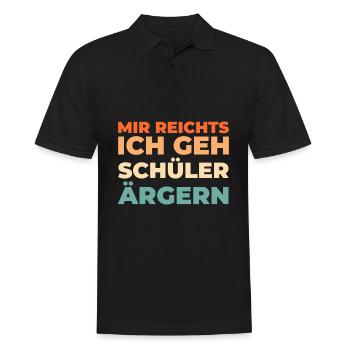 Teacher, pedagogue, I've had enough, I'm going to be a student - Men's Polo Shirt - black - Front - Kai (181cm)