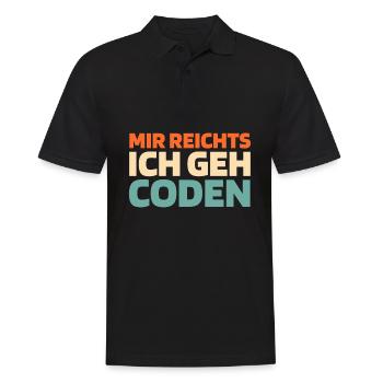 Développeur, Codeur, Programmeur - Polo Homme - noir - Devant - Kai (181cm)