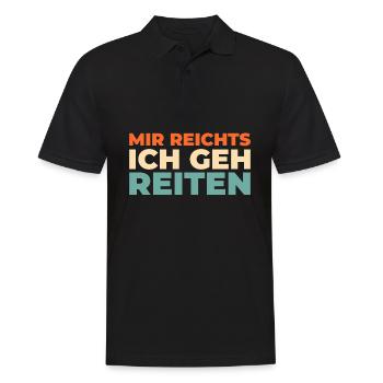 Pferd Reitsport Mir Reichts Ich Geh Reiten - Männer Poloshirt - Schwarz - Vorne - Kai (181cm)