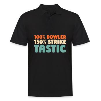 Bowling Bowlen Bowler - Männer Poloshirt - Schwarz - Vorne - Kai (181cm)