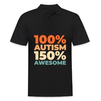 Autismus Autist - Männer Poloshirt - Schwarz - Vorne - Kai (181cm)