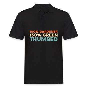 Hobby gardener garden - Men's Polo Shirt - black - Front - Kai (181cm)