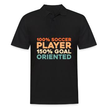 Fußball Fußballer - Männer Poloshirt - Schwarz - Vorne - Kai (181cm)