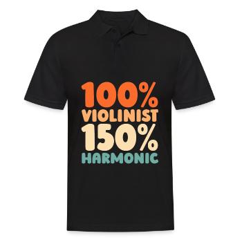 Violin Violin - Men's Polo Shirt - black - Front - Kai (181cm)