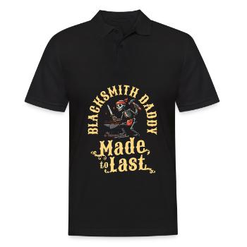 Blacksmith Metalworker Skeleton Fathers Day Dad - Men's Polo Shirt - black - Front - Kai (181cm)