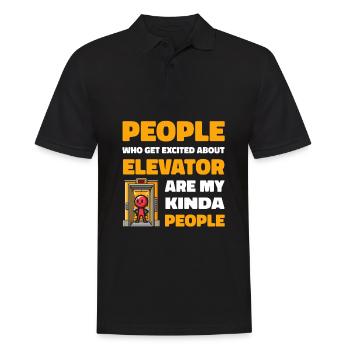 Elevator Elevator - Men's Polo Shirt - black - Front - Kai (181cm)