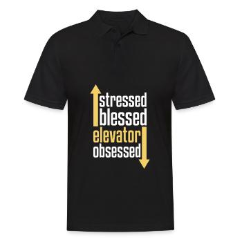 Elevator Elevator - Men's Polo Shirt - black - Front - Kai (181cm)
