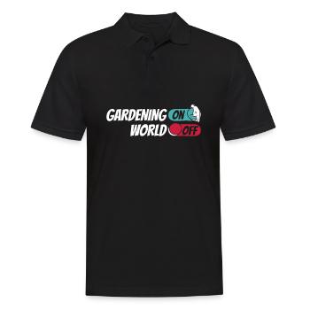 Hobbygärtner Garten Gardening On World Off - Men's Polo Shirt - black - Front - Kai (181cm)