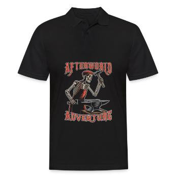 Aventure du forgeron métallurgiste dans l’au-delà - Polo Homme - noir - Devant - Kai (181cm)