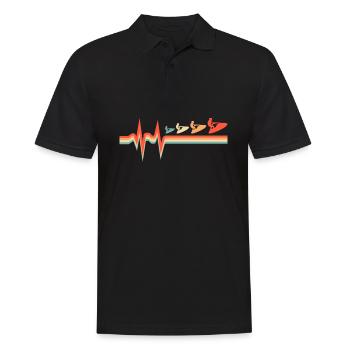 Jet Ski ECG Battement de cœur - Polo Homme - noir - Devant - Kai (181cm)