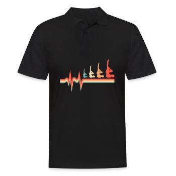 Pilates Ekg Heartbeat - Men's Polo Shirt - black - Front - Kai (181cm)