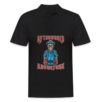 Rettungsdienst Sanitäter Rettungssanitäter - Männer Poloshirt - Schwarz - Vorne - Kai (181cm)