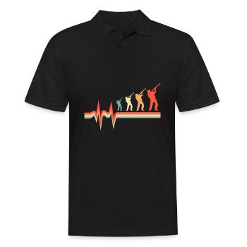 Chasse Chasseur Chasse Électrocardiogramme Battement de cœur - Polo Homme - noir - Devant - Kai (181cm)