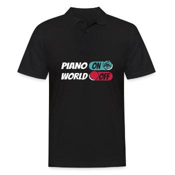 Pianiste Klavier Piano Piano On World Off - Polo Homme - noir - Devant - Kai (181cm)
