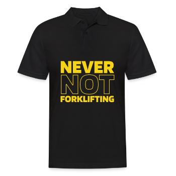 Gabelstapler Staplerfahrer - Männer Poloshirt - Schwarz - Vorne - Kai (181cm)