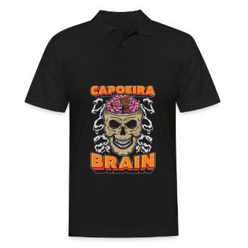 Capoeira Martial Dance Skull Capoeira Brain - Men's Polo Shirt - black - Front - Kai (181cm)