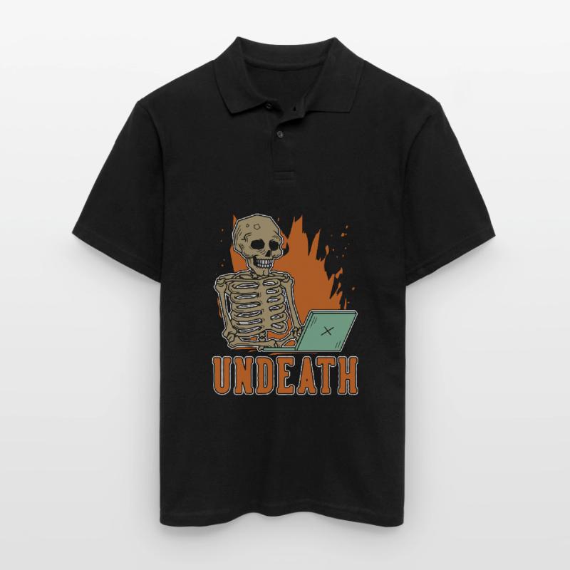 Entwickler Coder Programmierer Skelett Undeath Männer Poloshirt