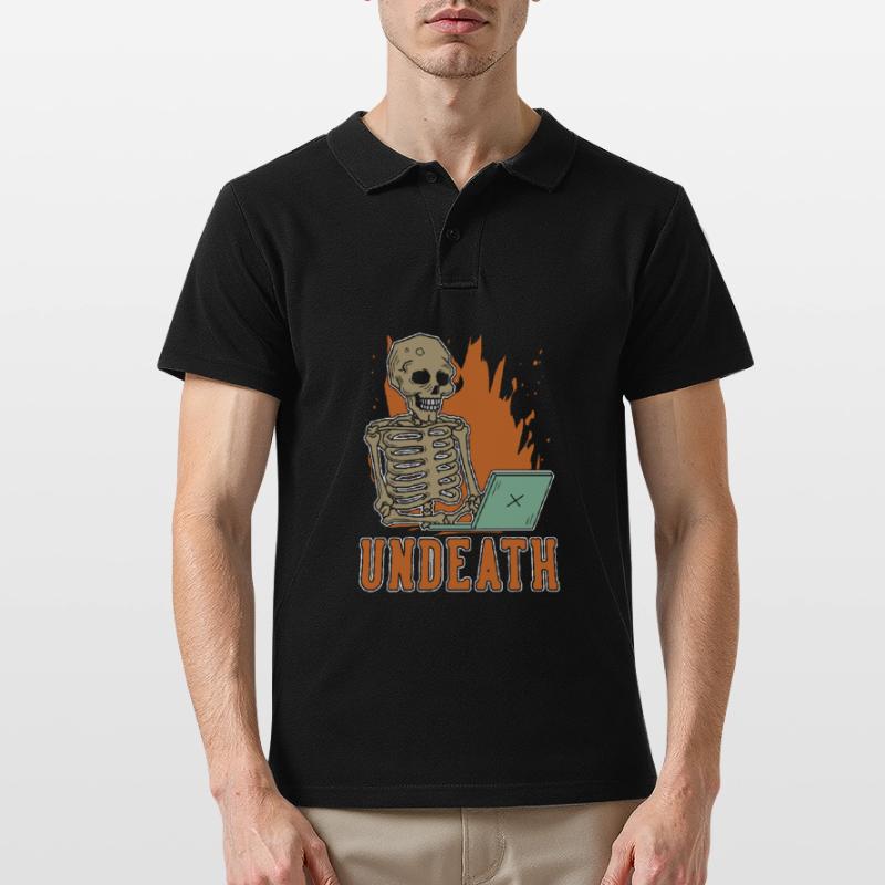 Entwickler Coder Programmierer Skelett Undeath Männer Poloshirt