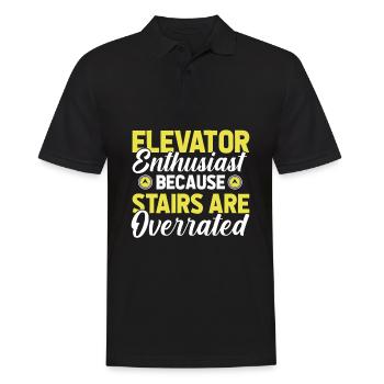 Elevator Elevator - Men's Polo Shirt - black - Front - Kai (181cm)