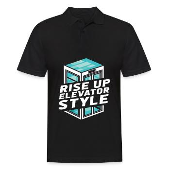 Elevator Elevator - Men's Polo Shirt - black - Front - Kai (181cm)