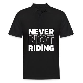 Motorrad Biker Motorbike - Männer Poloshirt - Schwarz - Vorne - Kai (181cm)