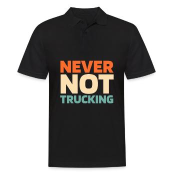 Lkw Fahrer Trucker Lastwagenfahrer - Männer Poloshirt - Schwarz - Vorne - Kai (181cm)