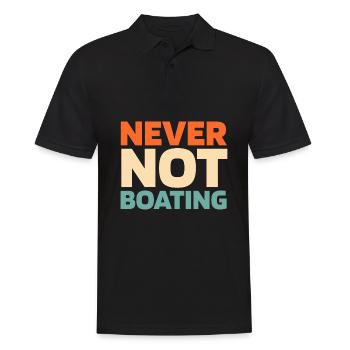 Pontoon boat - Men's Polo Shirt - black - Front - Kai (181cm)