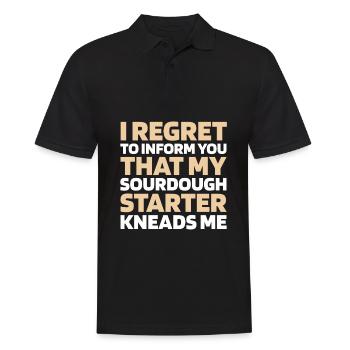 Sourdough bread - Men's Polo Shirt - black - Front - Kai (181cm)