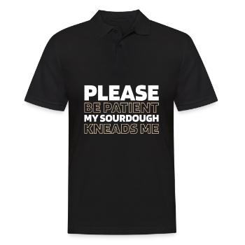 Sauerteig Brot - Männer Poloshirt - Schwarz - Vorne - Kai (181cm)