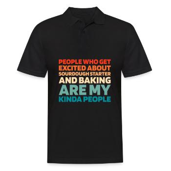 Sauerteig Brot - Männer Poloshirt - Schwarz - Vorne - Kai (181cm)