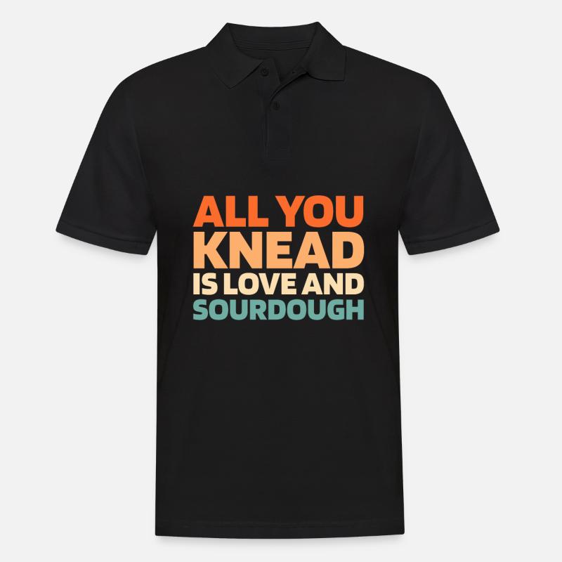 Sauerteig Brot - Männer Poloshirt - Schwarz