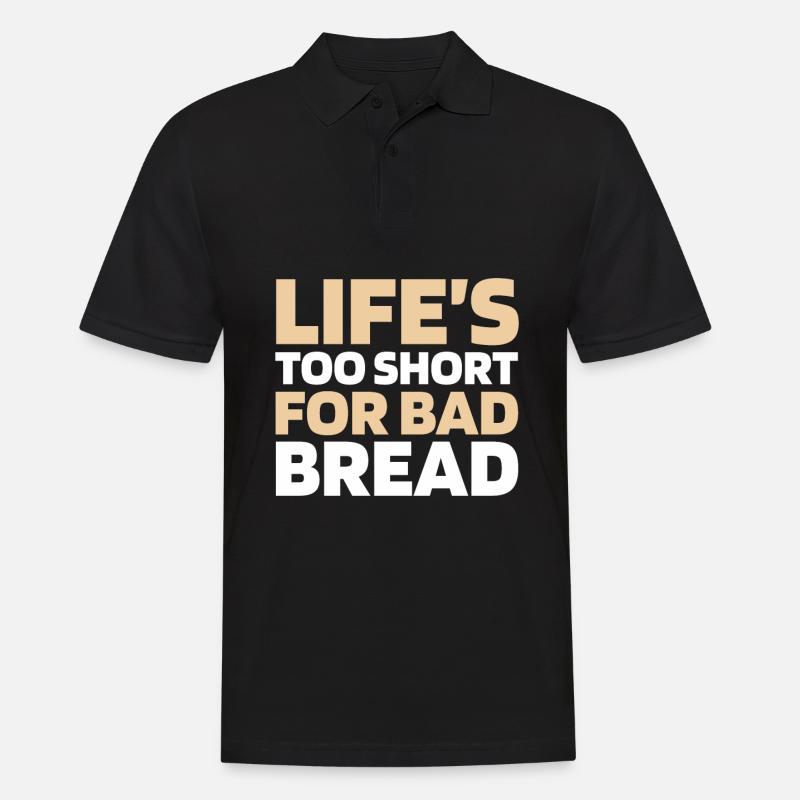 Sauerteig Brot - Männer Poloshirt - Schwarz