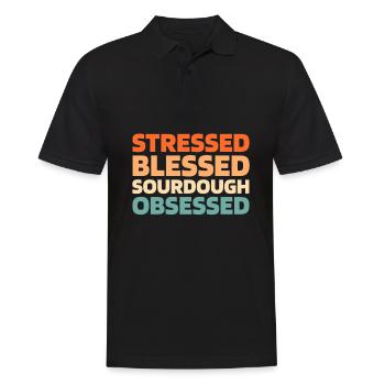 Sauerteig Brot - Männer Poloshirt - Schwarz - Vorne - Kai (181cm)