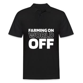Farmer Farming On World Off - Men's Polo Shirt - black - Front - Kai (181cm)