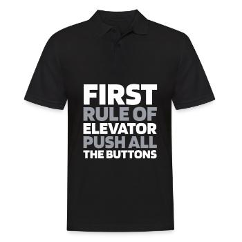 Elevator Elevator - Men's Polo Shirt - black - Front - Kai (181cm)