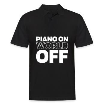 Pianiste Klavier Piano Piano On World Off - Polo Homme - noir - Devant - Kai (181cm)