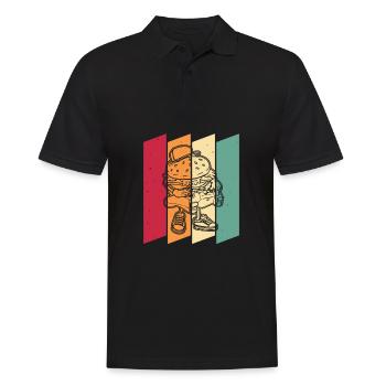 Gamer Gaming Burger Gaming Controller - Männer Poloshirt - Schwarz - Vorne - Kai (181cm)