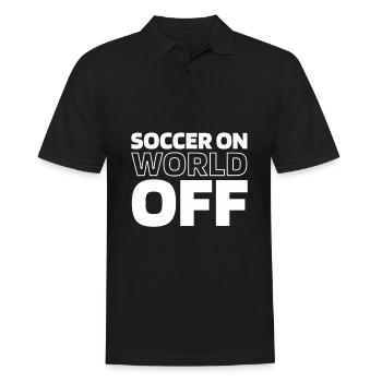 Fußball Fußballer Soccer On World Off - Men's Polo Shirt - black - Front - Kai (181cm)