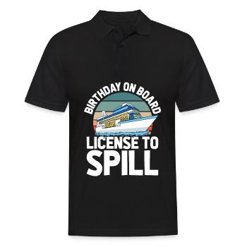 Kreuzfahrt Birthday Cruise - Männer Poloshirt - Schwarz - Vorne - Kai (181cm)