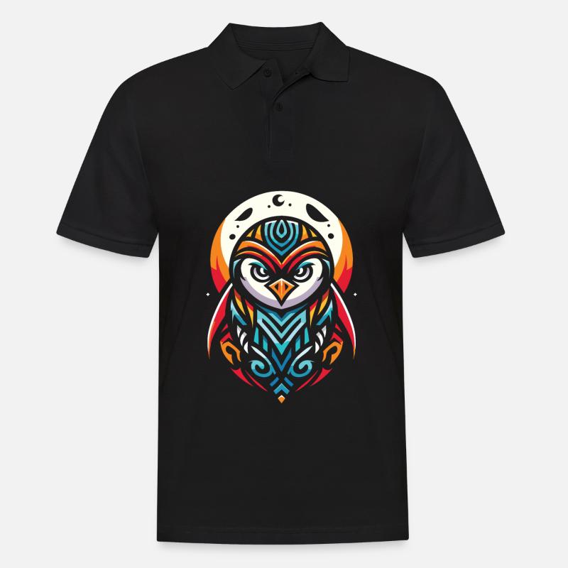 Phases de lune du pingouin - Polo Homme - noir