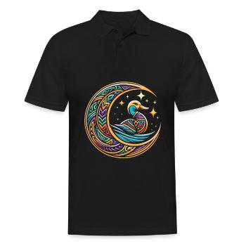 Ente Stammes Moon - Männer Poloshirt - Schwarz - Vorne - Kai (181cm)