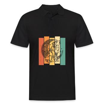 Australian Shepherd Stammes Moon Phases - Männer Poloshirt - Schwarz - Vorne - Kai (181cm)