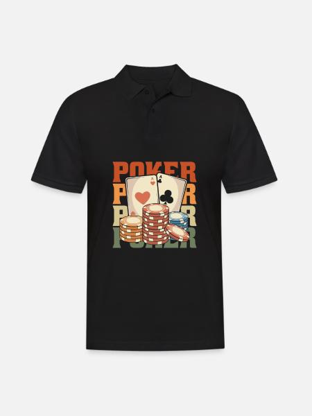 Poker - Männer Poloshirt - Schwarz