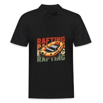 Rafting - Männer Poloshirt - Schwarz - Vorne - Kai (181cm)