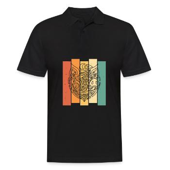 Pig Pig Farmer Tribal Moon Phases - Men's Polo Shirt - black - Front - Kai (181cm)