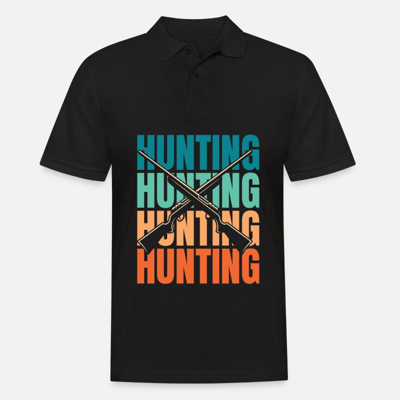 Chasse Chasseur Chasse - Polo Homme - noir