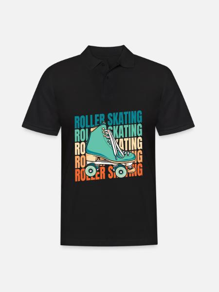 Roller Skates Roller Skating - Men's Polo Shirt - black