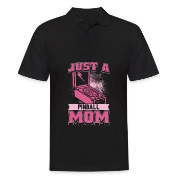 Pinball Mutter Just A Pinball Mom - Polo Homme - noir - Devant - Kai (181cm)